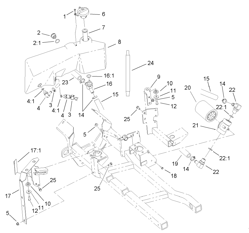 Hydraulic Tank and Filter Assembly