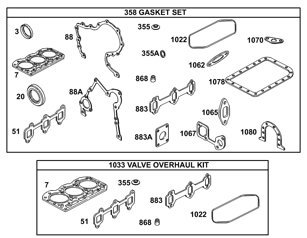 Gasket and Valve Overhaul Kit