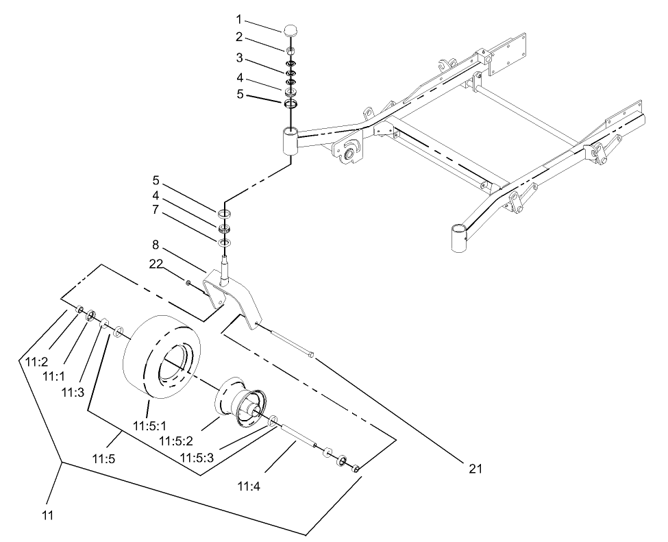 Caster and Wheel Assembly