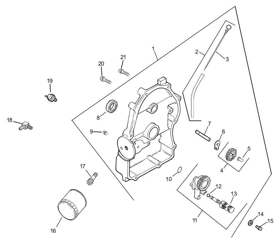 Group 3-Oil Pan/Lubrication Assembly Kohler CH23S-76569