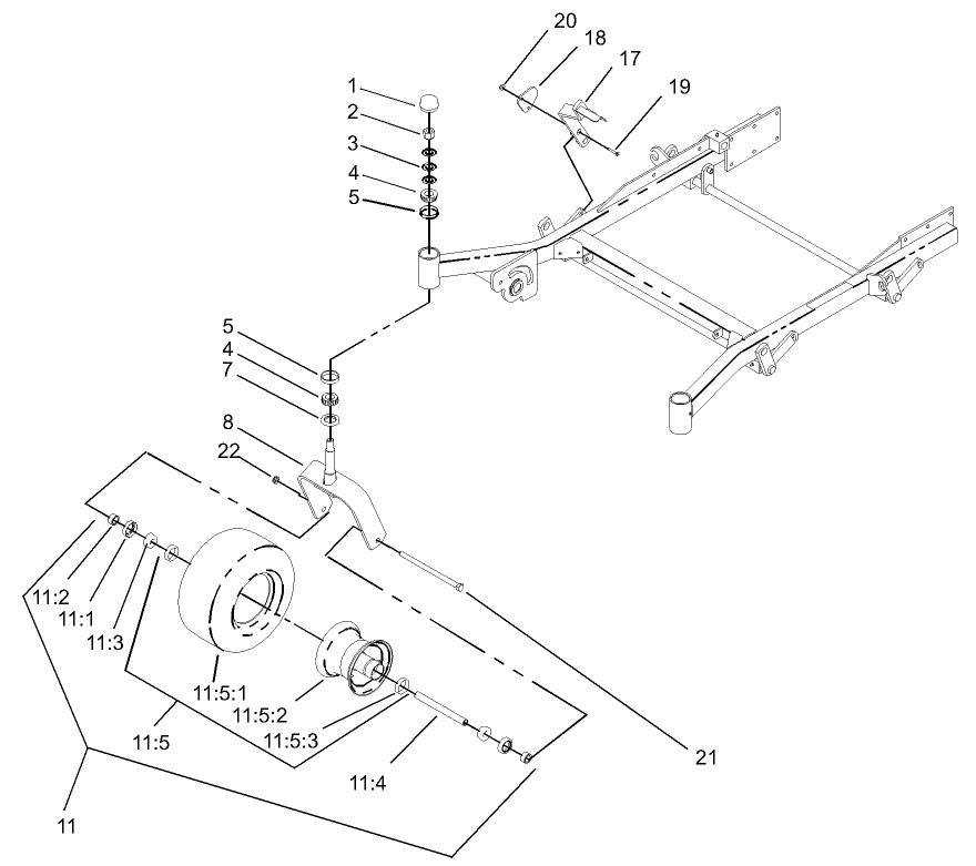 Caster and Wheel Assembly