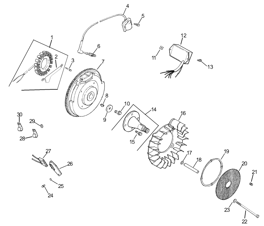 Group 5-Ignition/Electrical Assembly Kohler CH740-0007