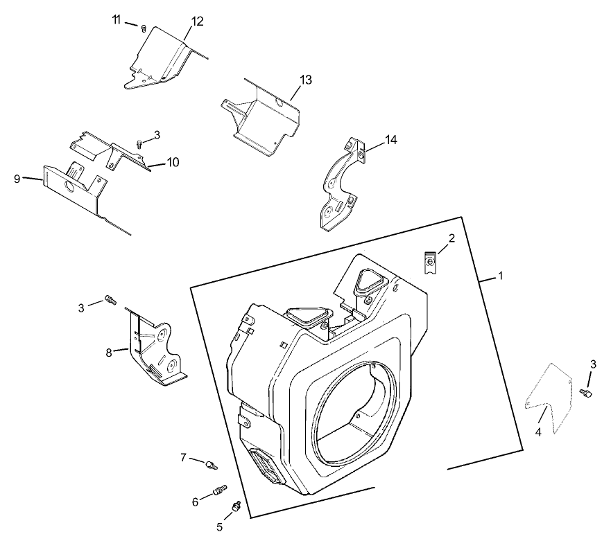Group 6-Blower Housing Assembly Kohler CH740-0007