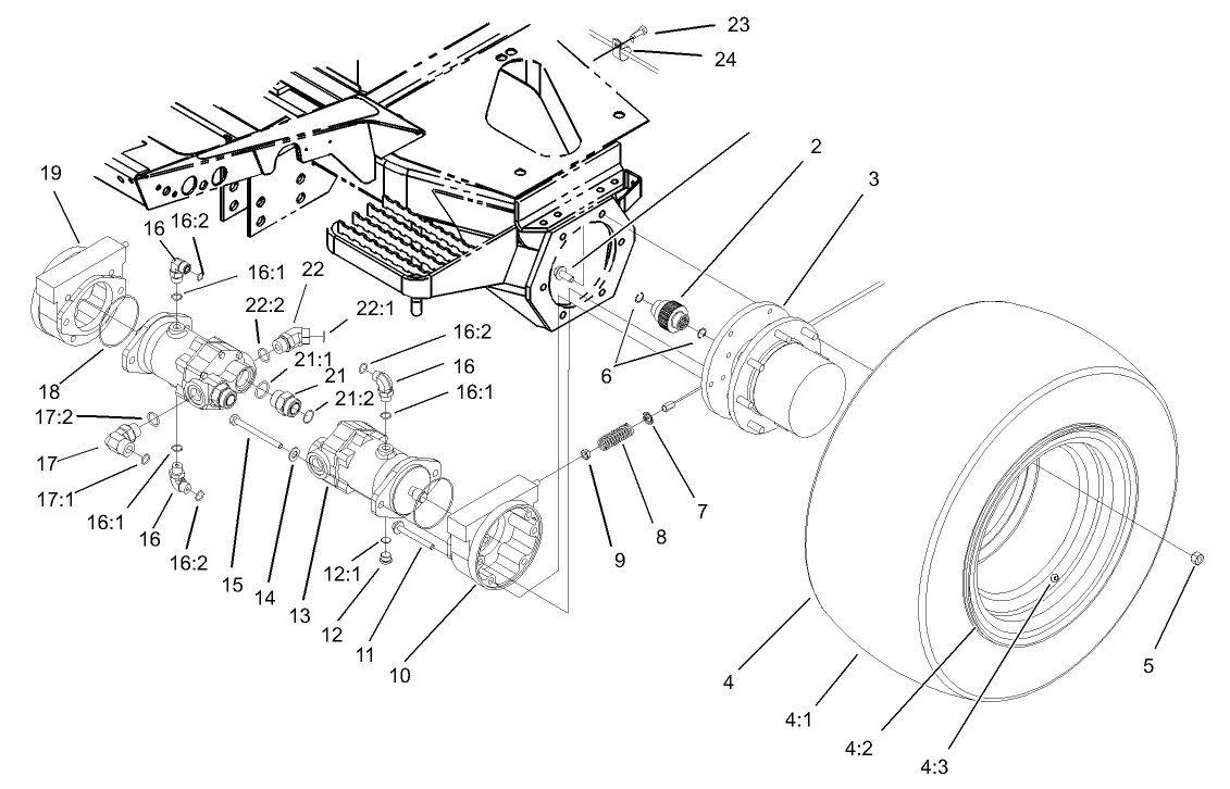 Front Drive and Brake Assembly