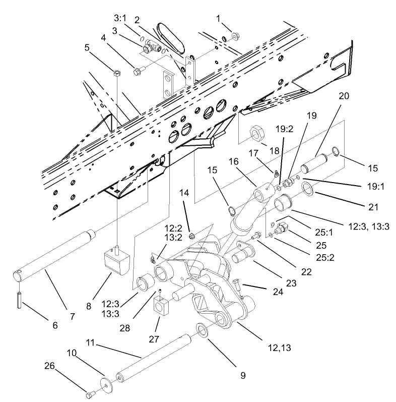 No. 2 and 3 Lift Arm Assembly