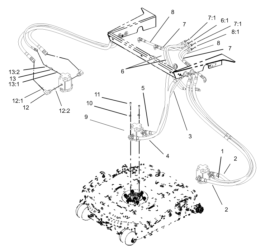 No. 1, 4 and 5 Hose Installation Assembly