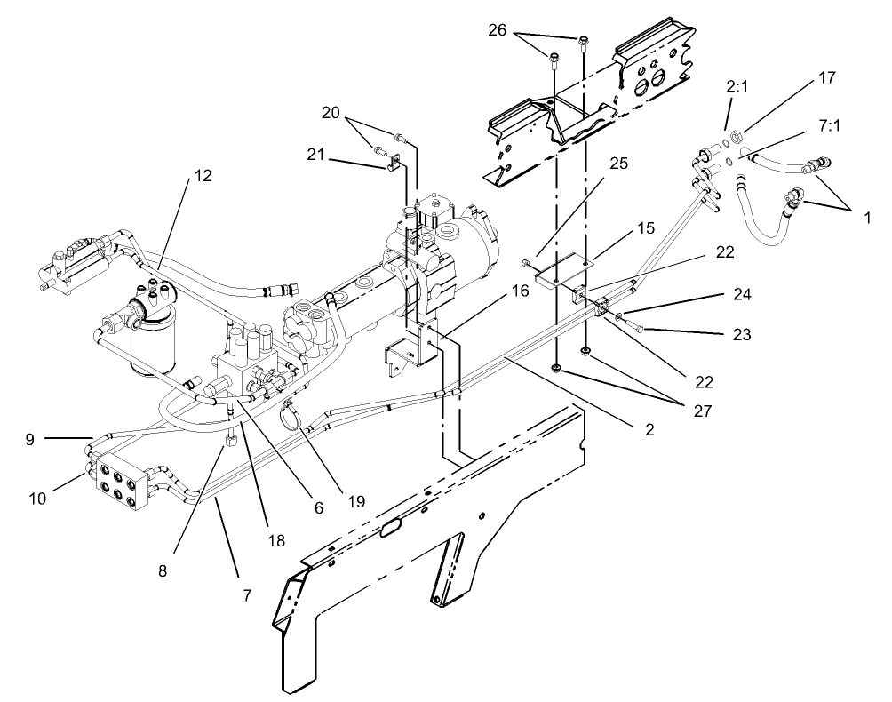Lift Hydraulic Line Assembly