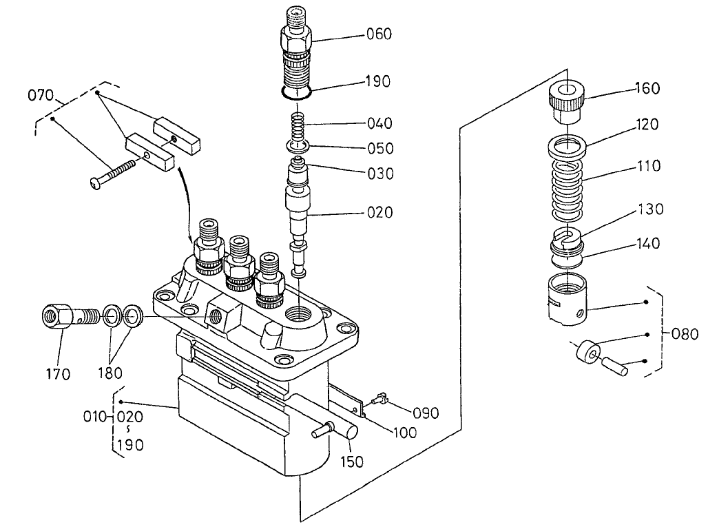 Injection Pump Component Parts Assembly