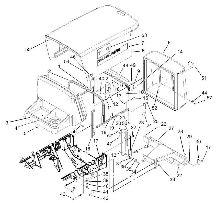 Hood Screen and Bumper Assembly