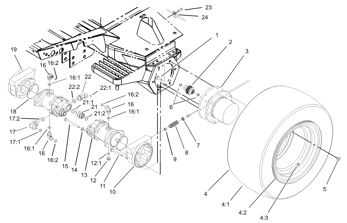 Front Drive and Brake Assembly