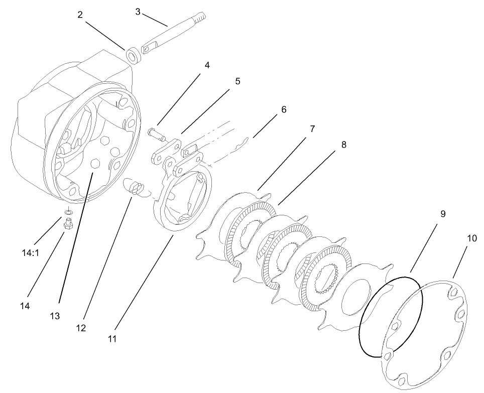 Left Hand Brake Assembly No. 100-3070-03