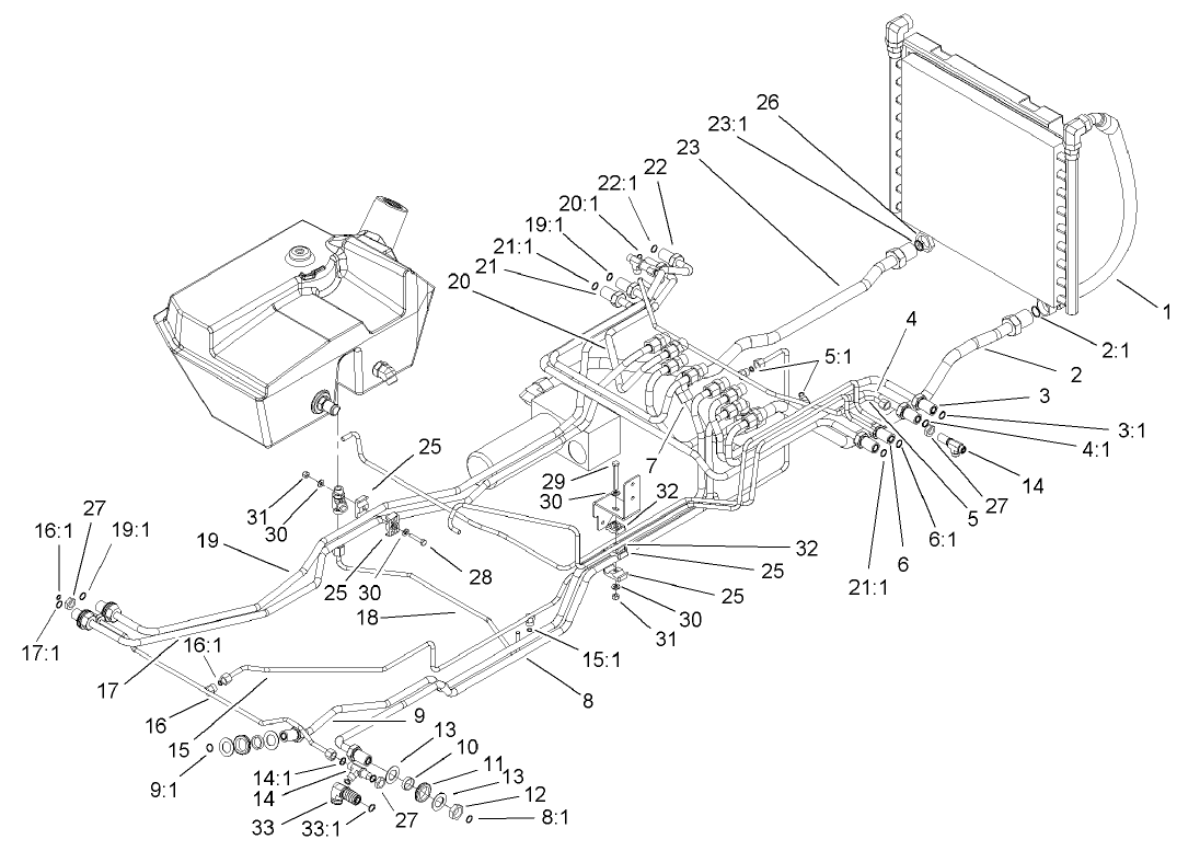Hydraulic Mow Line Assembly