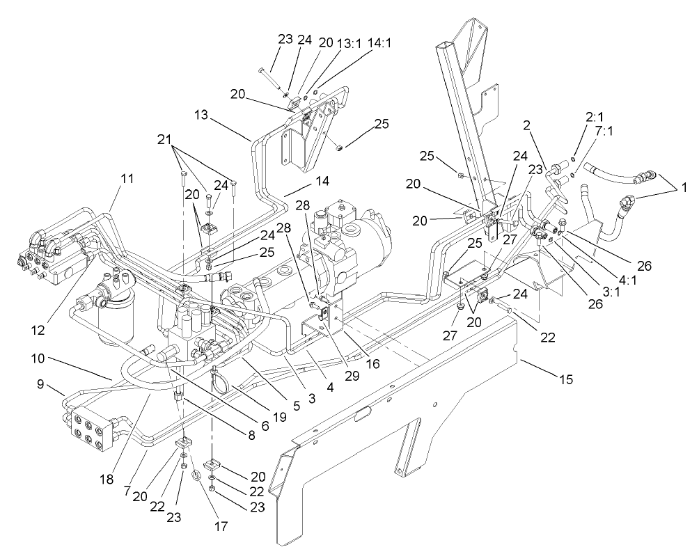 Hydraulic Lift Line Assembly