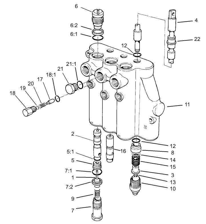 Single Spool Valve Assembly No. 105-9843