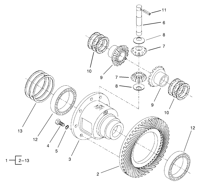 Rear Axle Assembly No. 100-3784 (Continued) Differential Assembly