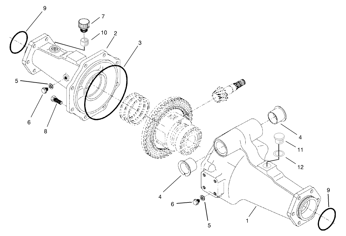Rear Axle Assembly No. 100-3784 (Continued) Axle Support Assembly