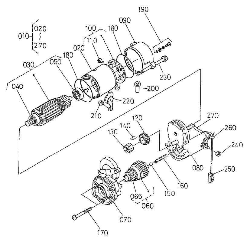 Starter Component Part Assembly