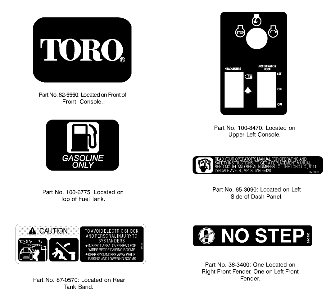 SAFETY AND INSTRUCTION DECALS