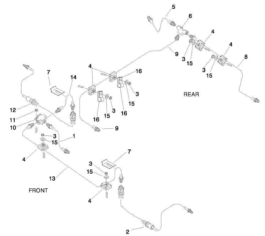HYDRAULIC BRAKE LINE ROUTING ASM