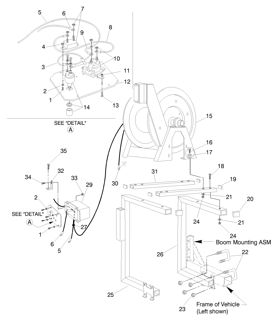 HOSE REEL FRAME