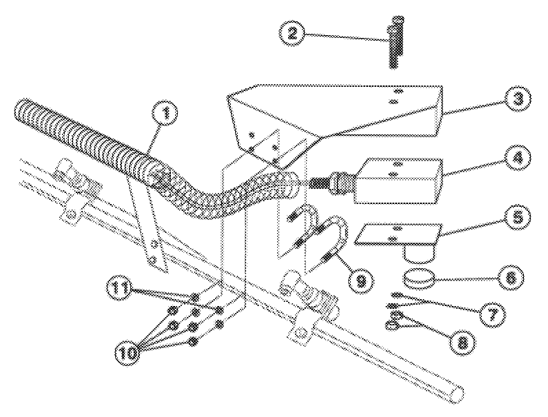SENSOR AND BRACKET ASM 95-8567 (LH)(RIGHT SIDE SHOWN)