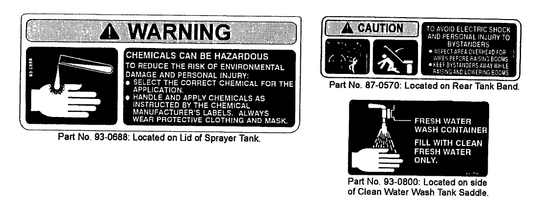 SAFETY AND INSTRUCTION DECALS