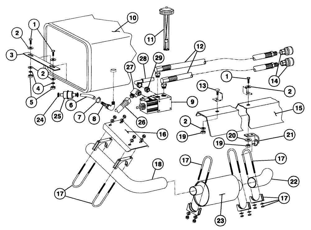 EXHAUST / FUEL TANK