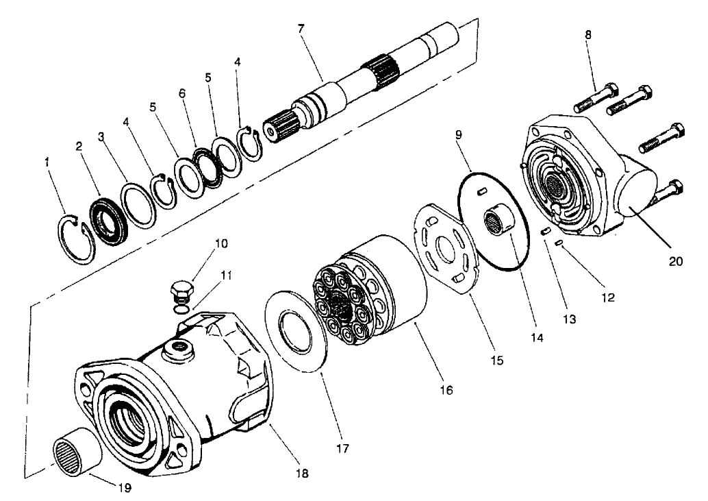 L.H. HYDRAULIC MOTOR ASSEMBLY NO. 93-6488