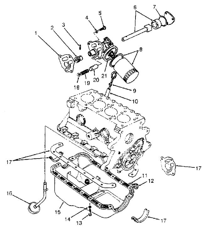 OIL PUMP & FILTER ASSEMBLY