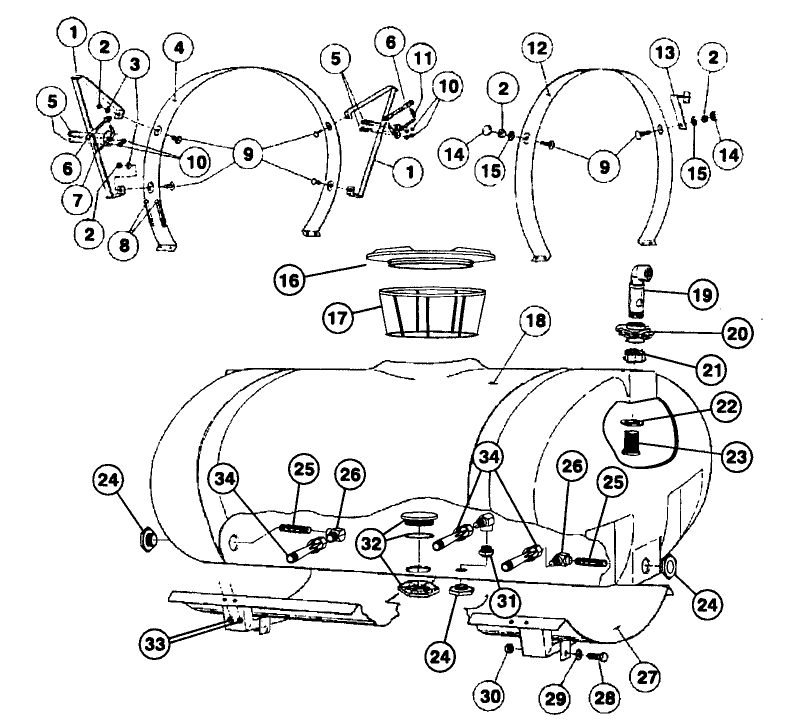 TANK / SADDLE ASSEMBLY