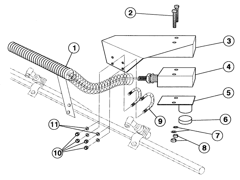 SENSOR AND BRACKET ASS-Y 95-8577(RH) 95-8567(LH)(RIGHT SIDE SHOWN)