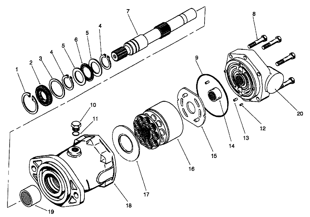 L.H. HYDRAULIC MOTOR ASSEMBLY NO. 93-6488