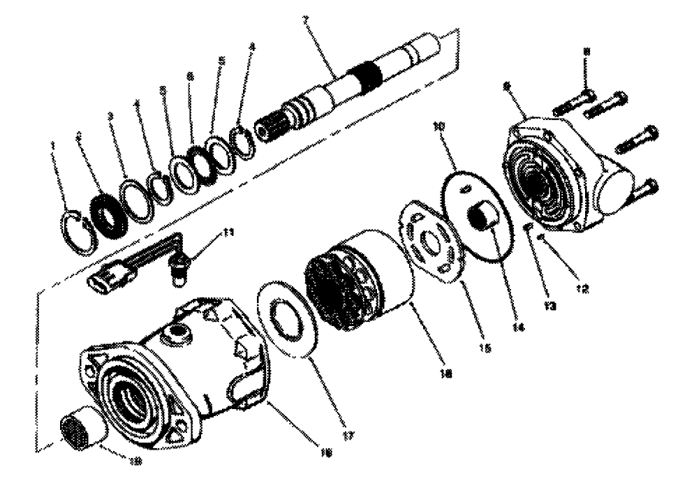 R.H. HYDRAULIC MOTOR ASSY. NO. 93-6489 W/SENSOR