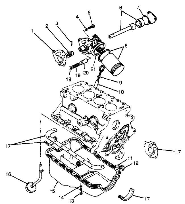 OIL PUMP & FILTER ASSEMBLY
