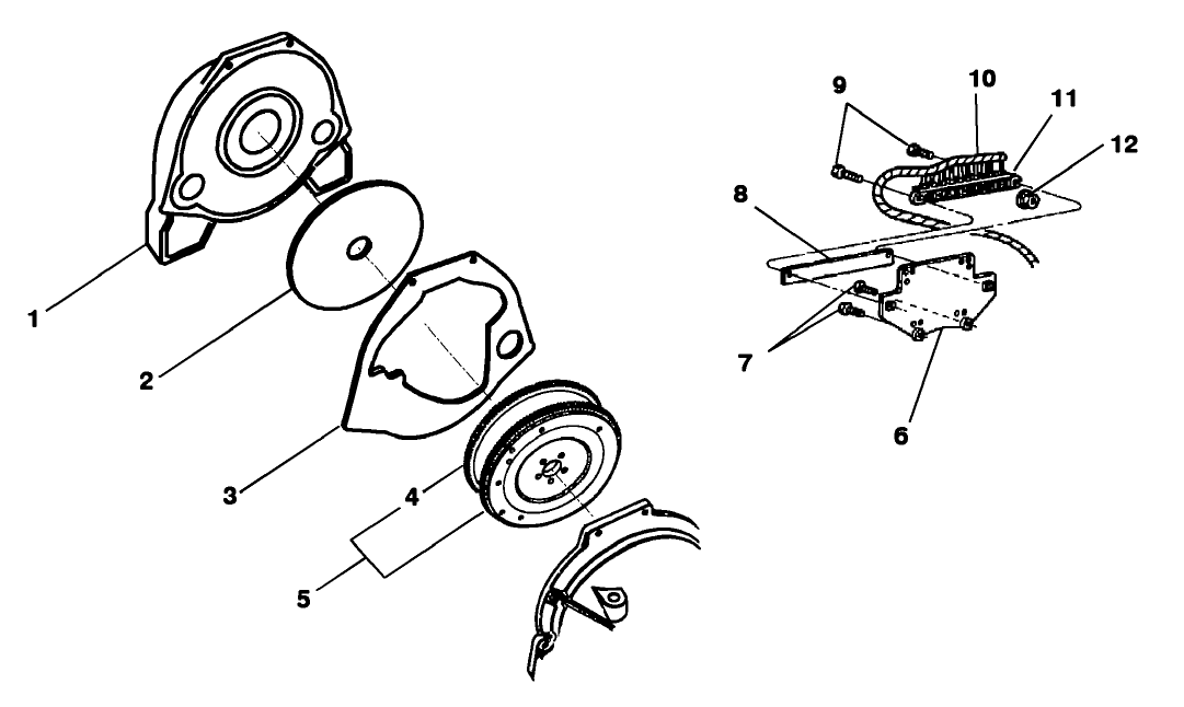 MAIN HARNESS AND FLYWHEEL ASS-Y
