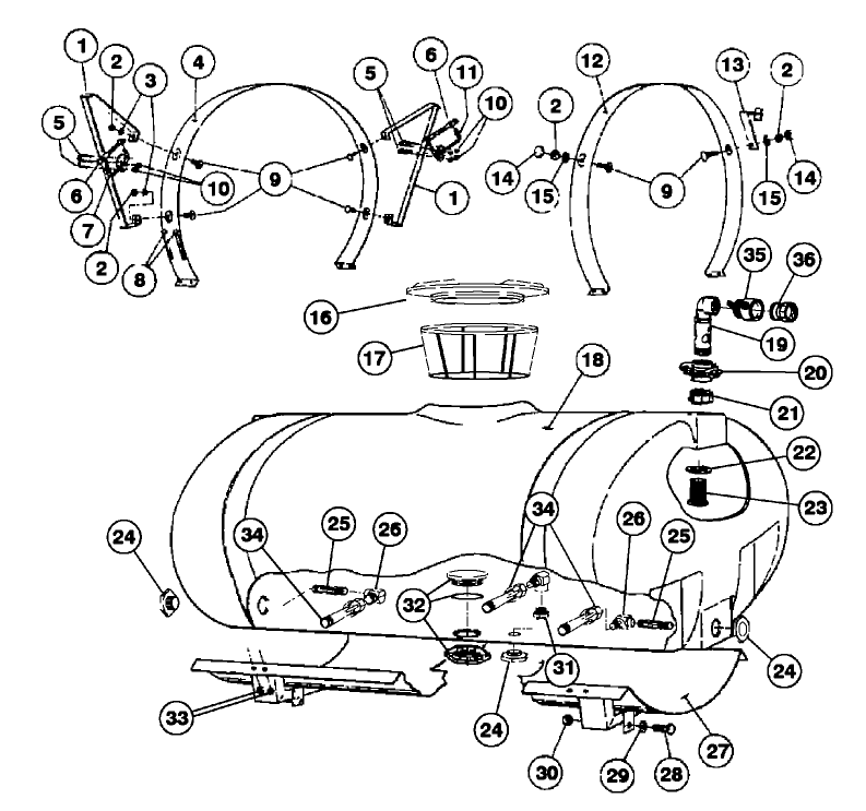 TANK / SADDLE ASSEMBLY
