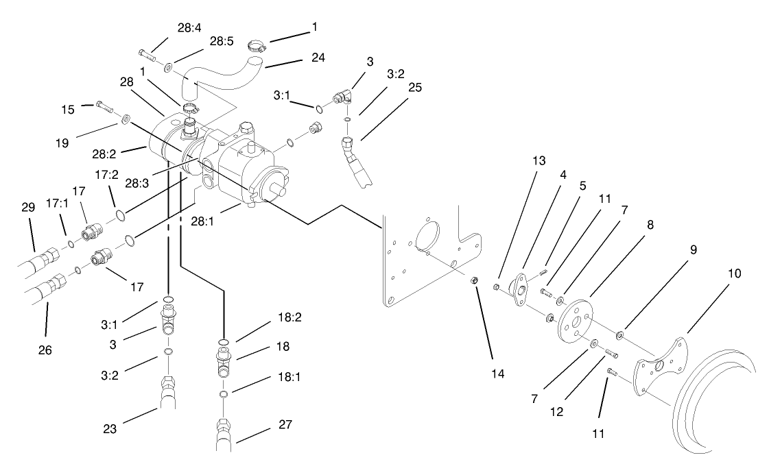 Hydrostat and Gear Pump Drive Assembly