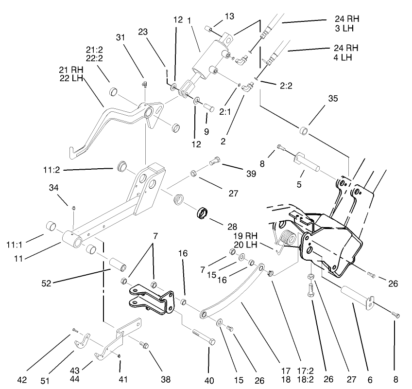 Left Hand and Right Hand Lift Arm Assembly