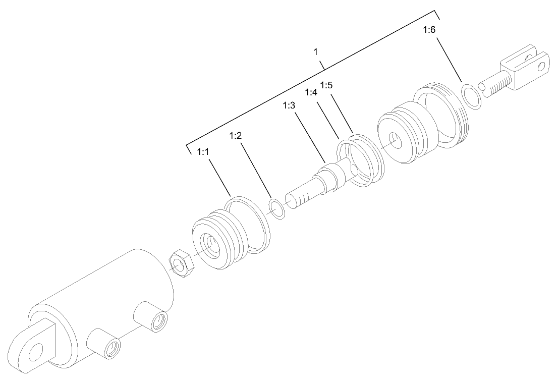 Hydraulic Cylinder Assembly No. 105-3821