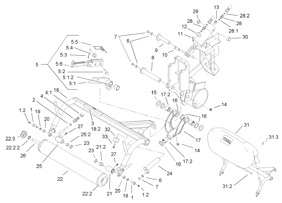Right Hand Pull Frame Assembly