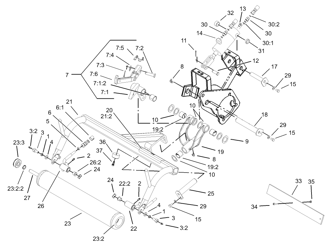 Left Hand Pull Frame Assembly