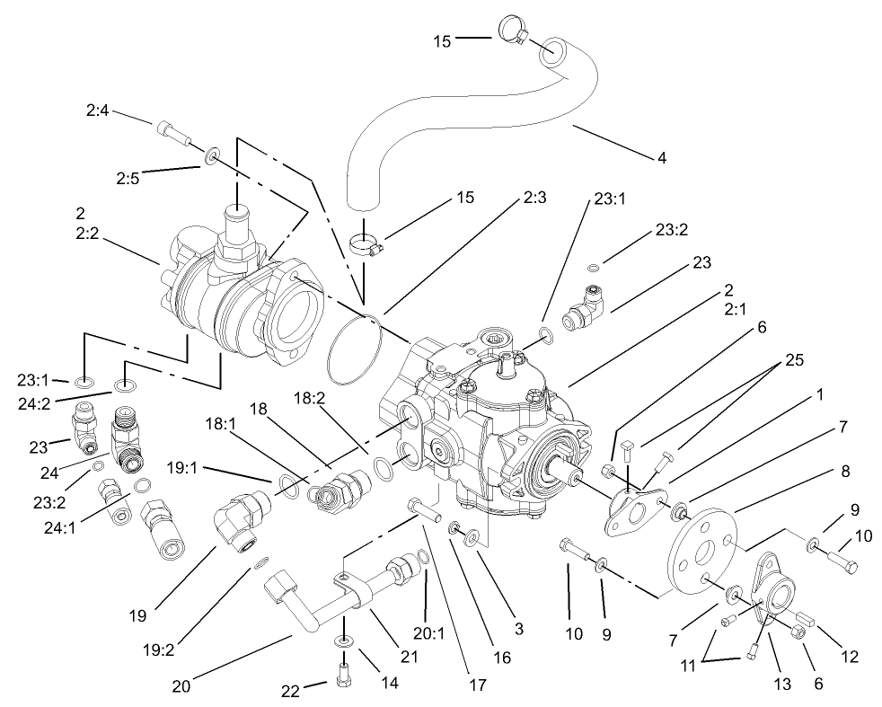 Hydrostat and Gear Pump Drive Assembly