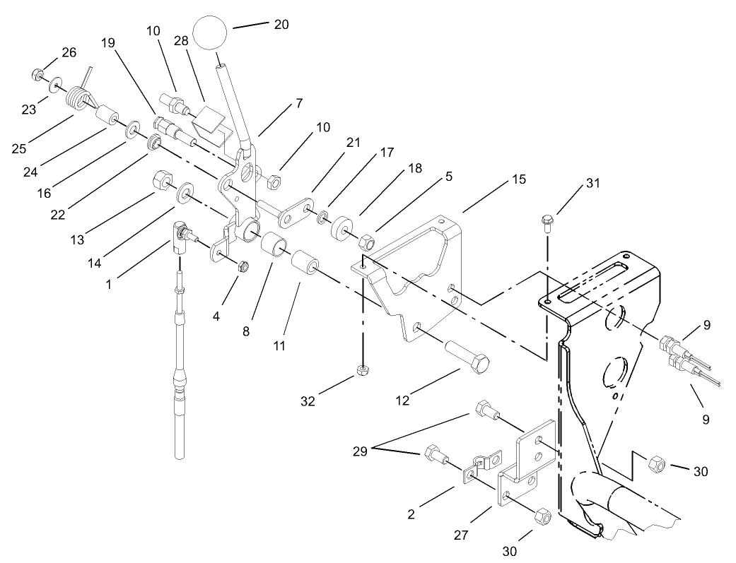Speed Selector Lever Assembly