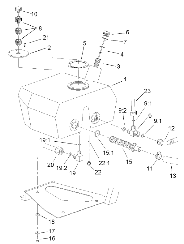 Hydraulic Filter and Reservoir Assembly