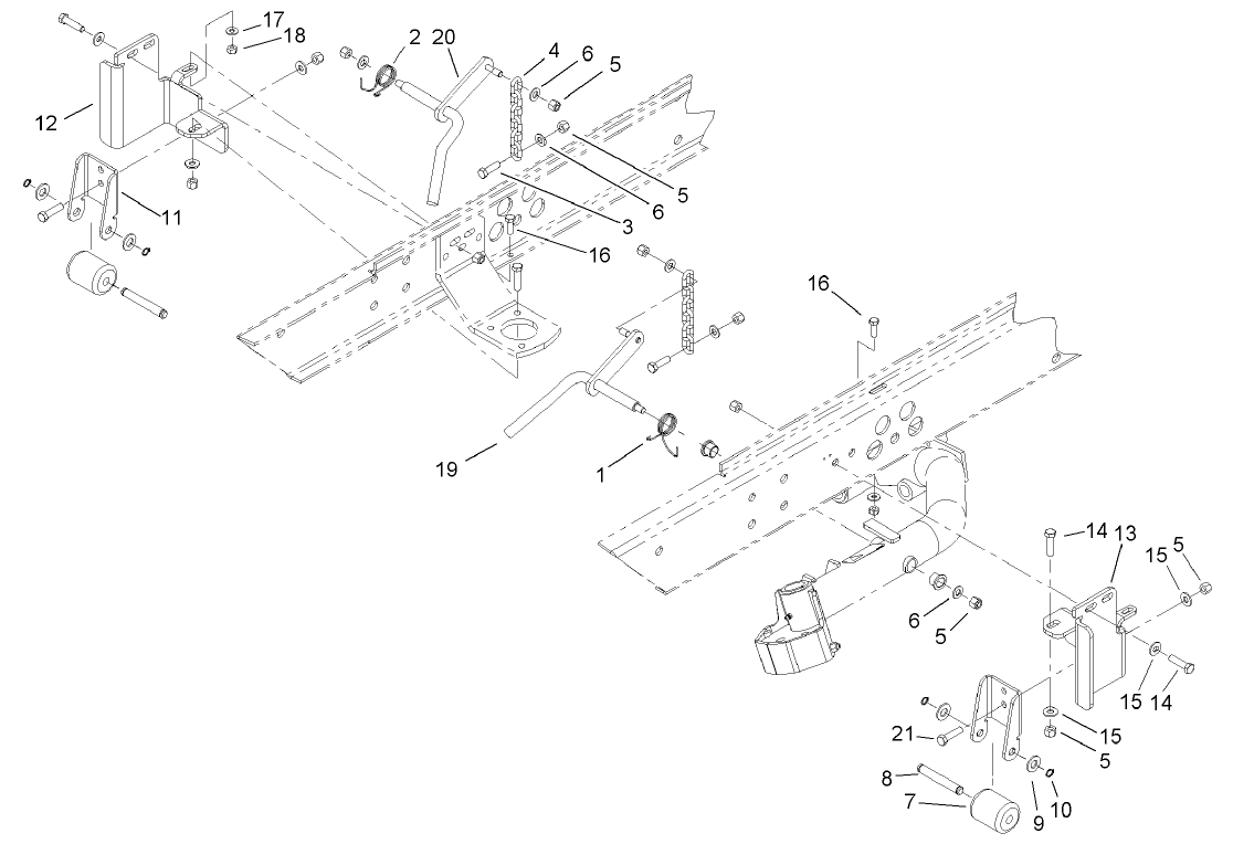 Rear No. 2 and No. 3 Tipper Support Assembly