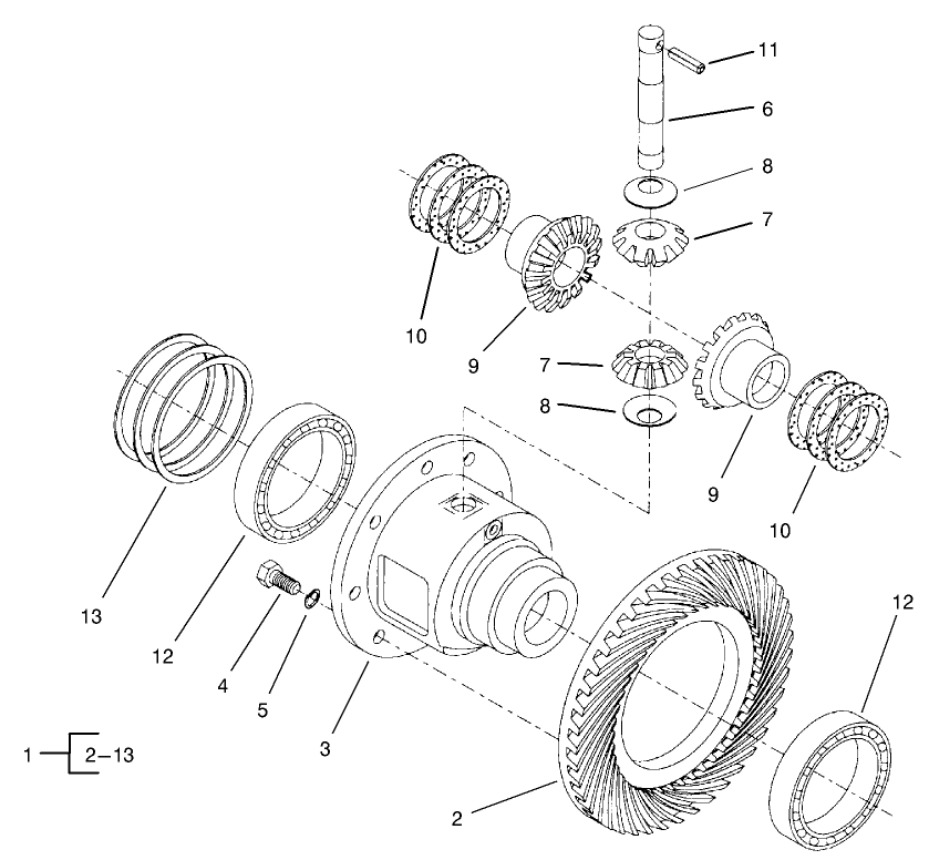 Rear Axle Assembly No. 100-3784 (Continued)  Differential Assembly