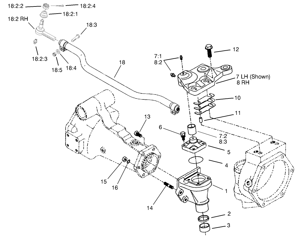 Rear Axle Assembly No. 100-3784 (Continued)  Bevel Gear Case Assembly