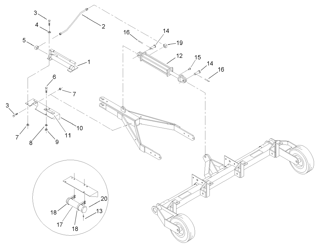 Hand Pump and Cylinder Assembly