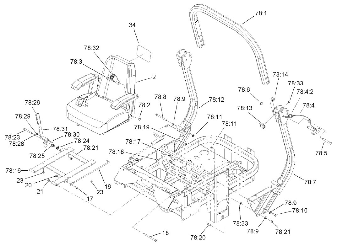 Parts – Z587L Z Master, With 60in TURBO FORCE Side Discharge Mower