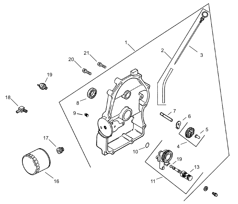 Oil Pan/Lubrication Assembly Kohler CH20S-64656